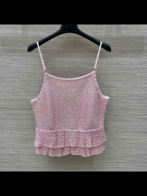 Chanel Sequins Vest Pink 2025