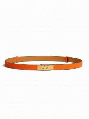 Hermes Kelly 18 Belt Orange