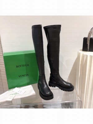 Bottega Veneta Calfskin elastic Long Boots Black 2021 Collection