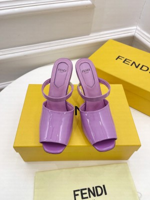 FENDI FIRST 85mm Purple Patent leather high-heeled sandals 2022 Collection