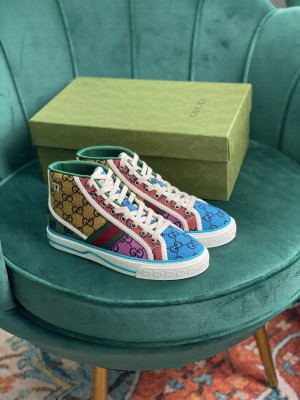 Gucci Unisex Tennis 1977 GG Multicolor high-top Multico Sneaker 2021 Collection