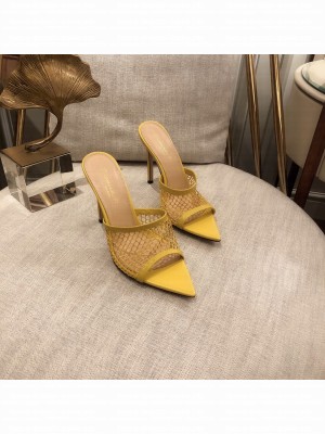 GIANVITO ROSSI Mesh MULE 105 Yellow Spring/Summer 2021 Collection