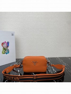 Prada Leather shoulder bag 1BH192 orange
