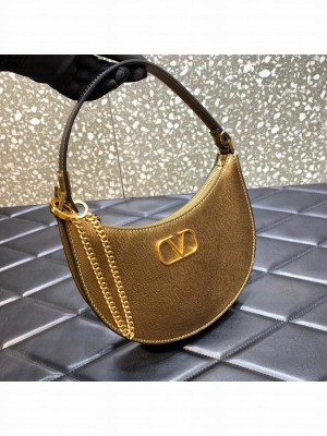 VALENTINO GARAVANI VLOGO SIGNATURE leather bag QRGF9 gold