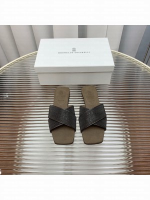 Brunello Cucinelli with the iconic embellishment Flat Slide 04