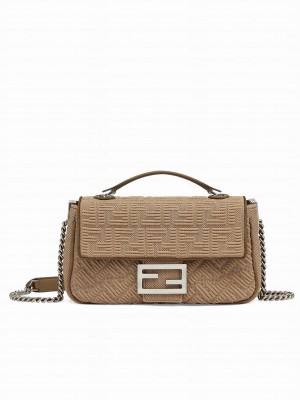 Fendi Midi Baguette Chain 8BR793 Gray