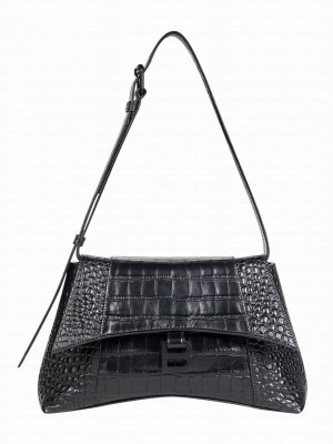 Balenciaga Downtown Small Shoulder Bag Black