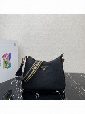 Prada Leather shoulder bag 1BC178 black
