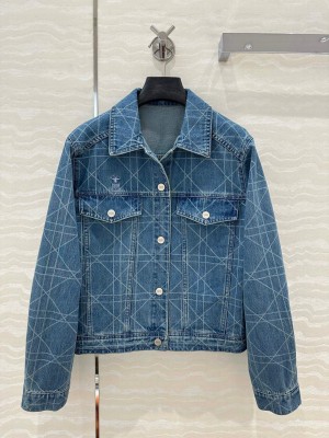 Dior Cannage Washed Denim Jacket 2025