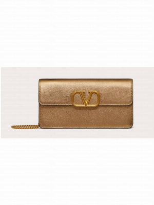 VALENTINO Garavani Rockstud Calfskin Chain bag 0S93VL Brass