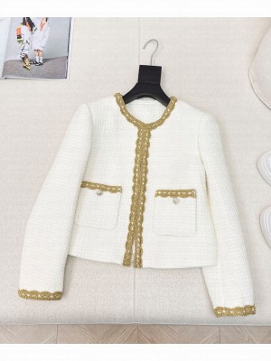 Chanel Women's Tweed Jacket White