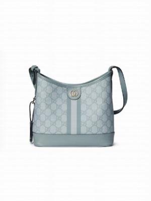 GUCCI OPHIDIA GG SMALL SHOULDER BAG 781402 Dusty blue