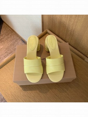 GIANVITO ROSSI FLOREA MULE 60mm sandal yellow 2022 Collection
