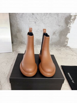 Jil Sander Leather ankle boots Brown