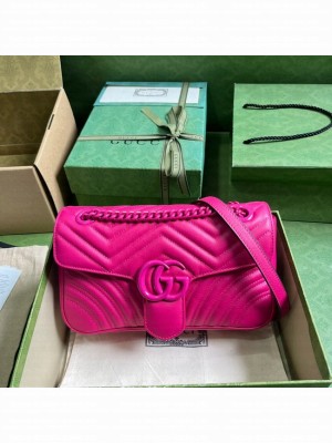 Gucci GG MARMONT SMALL SHOULDER BAG 443497 plum