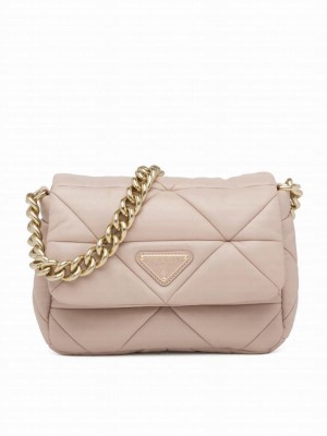 Prada System Nappa Leather Patchwork Bag 1BD292 Apricot