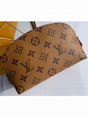 Louis Vuitton Cosmetic Pouch PM Bag Monogram Reverse Canvas