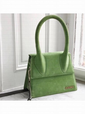 Jacquemus Leather Le Chiquito Bag Suede Green
