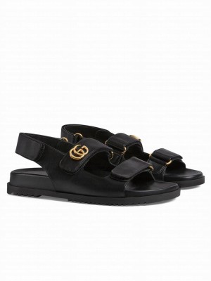 Gucci Women's Double G Sandal 771578 Black