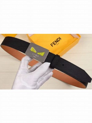 Fendi Width 3.5cm Bag Bugs Eyes Belt Black