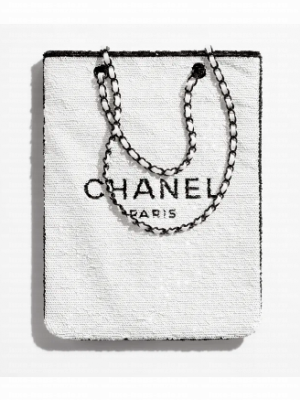 Chanel SHOPPING BAG AS4856 White & Black