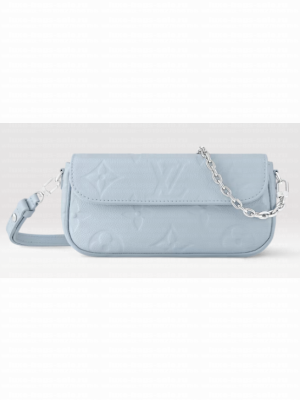 Louis Vuitton NEW Wallet On Chain Ivy M83637 Blue Washed