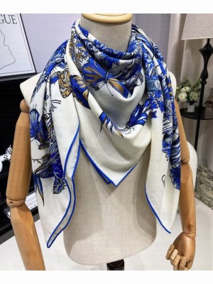 Christian Dior Women's Dior Butterfly Around The World Scarf Blue
