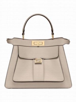 Fendi Peekaboo ISeeU Medium Tote 8BN321 Gray