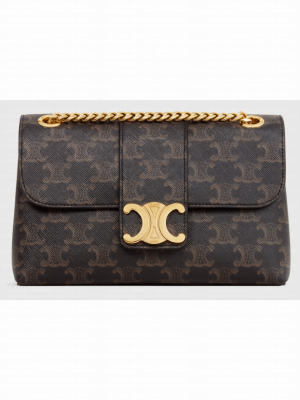 CELINE TEEN CELINE VICTOIRE BAG IN TRIOMPHE CANVAS 116593 TAN