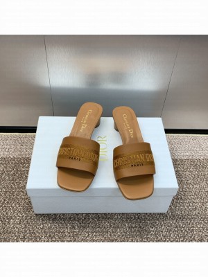 Christian Dior Women's Dway Heeled Slide Brown