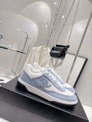 Chanel Suede Sneakers G39978 Sky blue 2023SS 