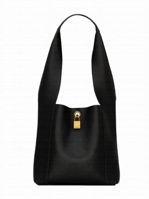 Saint Laurent Tanger In Leather Black