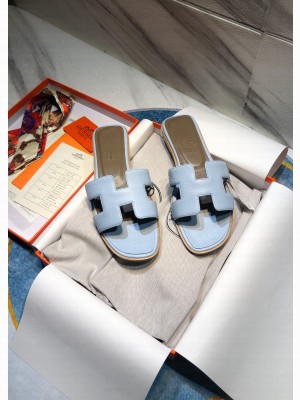 Hermes Oran Flat slippers in Togo Leather 039 2021 Collection