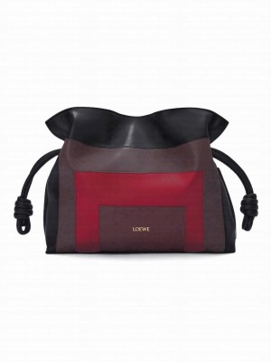 Loewe Medium Flamenco Knot-Detail Panelled Shoulder Bag Mauve