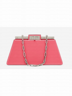 Fendi Peekaboo Cut Medium soft nappa leather bag 8BN340 pink