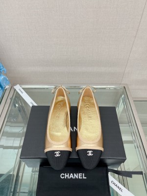 Chanel Calfskin & Grosgrain Ballet Flat with Back Bow 2023 05