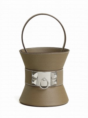 Hermes Mini Medor Tote Gray
