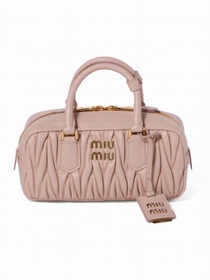 Miu Miu Arcadie Matelasse Nappa Leather Bag 5BB142 Pink