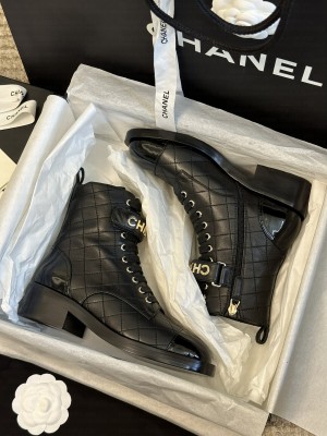 Chanel Women's Combat Boots G45005 Black