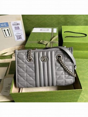 Gucci small leather shoulder bag 681483 grey