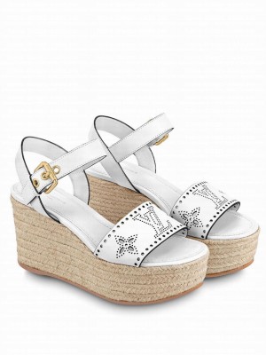 Louis Vuitton Women's Starboard Wedge Sandal White