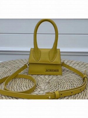 Jacquemus Leather Le Chiquito Micro Bag Yellow