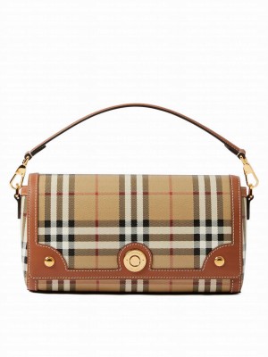 Burberry Top Handle Note Bag Coffee
