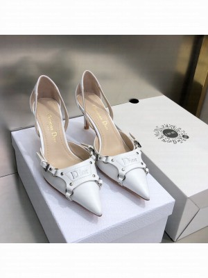 Christian Dior pointed toe 7cm Calfskin White Pumps 2022 Collection