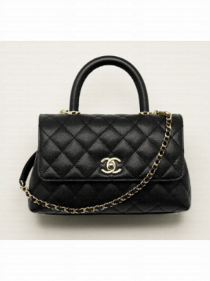 Chanel FLAP BAG WITH TOP HANDLE A92990 black