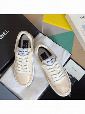 Chanel Printed Calfskin Sneaker G46082 Light Orange 2025