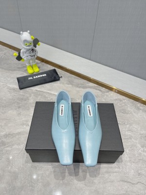 Jil Sander Lambskin Flats Sky Blue