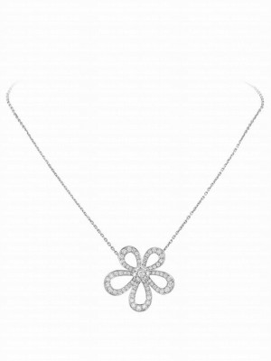 Van Cleef & Arpels Women's Flowerlace Pendant Silver