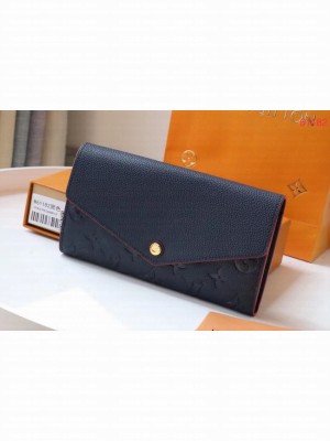 Louis Vuitton Original Monogram Empreinte Wallet M61182 Navy Blue