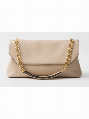 RRADA Medium leather shoulder bag 1BD367 Travertine